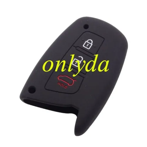 Hyundai 3 button silicon case (Black,Blue ,Red. Please choose the color)