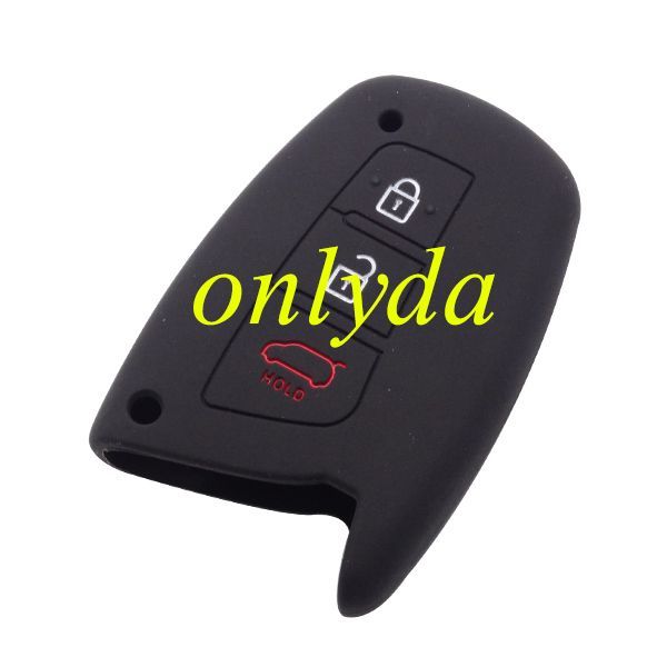 Hyundai 3 button silicon case (Black,Blue ,Red. Please choose the color)