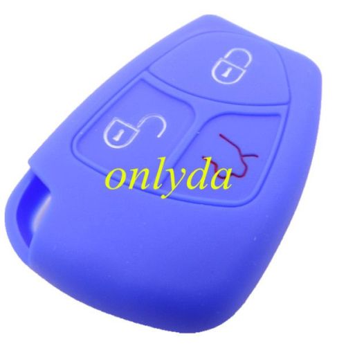 Benz 3 button silicon case (Black,Blue ,Red. Please choose the color)
