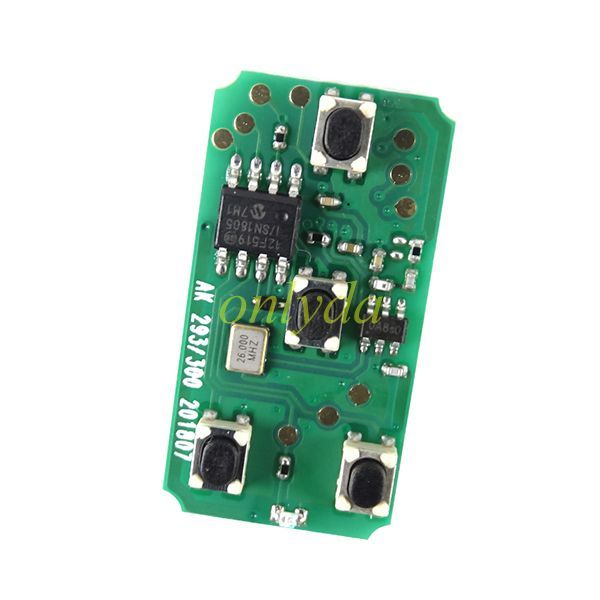 For Brazil 4 button remote key with 433mhz with IC293/ IC300