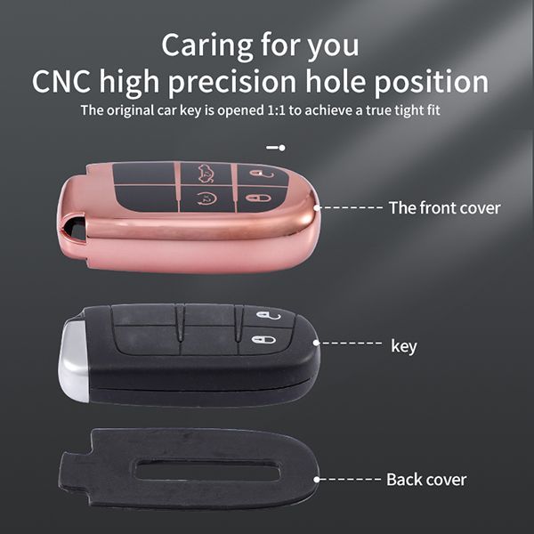 For Jeep, free light, dodge, coolway 4 button TPU protective key case , please choose the color