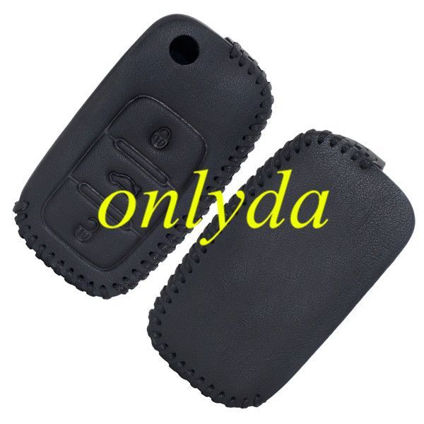 For  VW 3button key leather case PASSAT,LAVIDA, polo,SAGITAR.,GranLavida, Golf6,Santana,Superb, Yeti,Touran,Cross Lavida,  08-12Bora, JETTA.