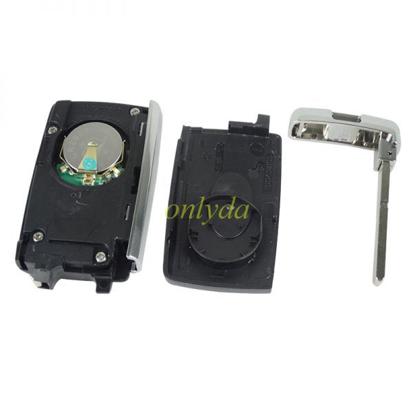 For Landrover smart  freelander  4+1 button remote with 315MH / 434MHZ with  HITAG-PRO(ID49) chip  2017-2020 years            JLR:JK52-15K601-BG(JK52-15K601-XX)  LERA:5AVC13F08 MODEL:PSFOB     FOBL4LR   Aftermarket PCB+ original shell