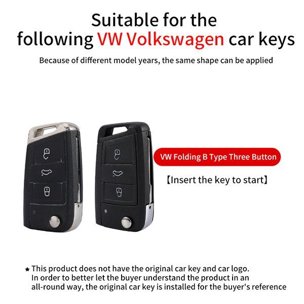 For VW 3 button TPU protective key case please choose the color