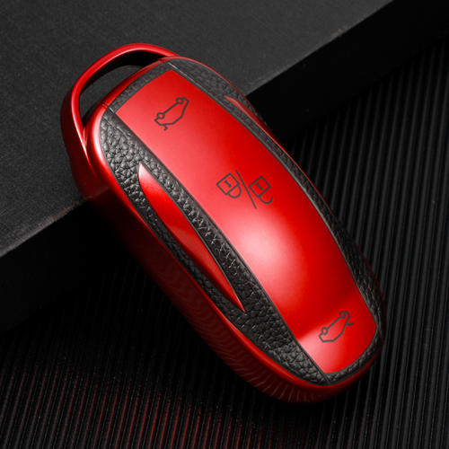For Tesla MODEL3  MODELS MODELX  3 button TPU protective key case, please choose  the color