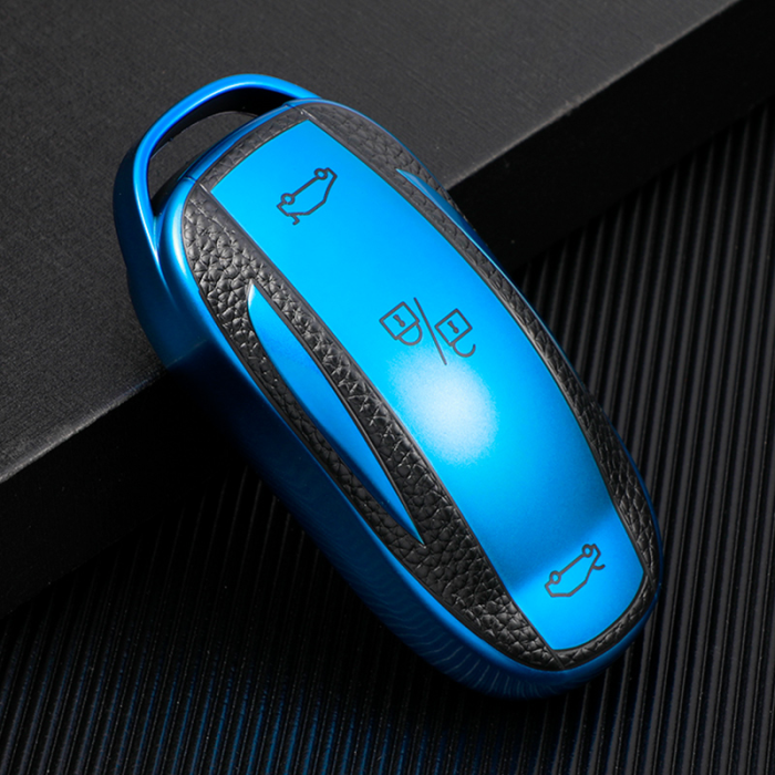 For Tesla MODEL3  MODELS MODELX  3 button TPU protective key case, please choose  the color