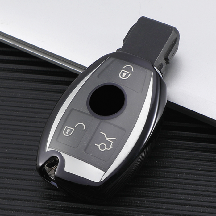 For Benz TPU protective key case  black or red color, please choose