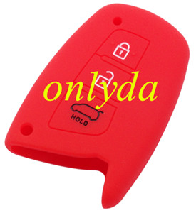 Hyundai 3 button silicon case (Black,Blue ,Red. Please choose the color)
