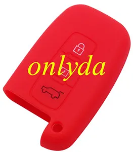 Hyundai 3 button silicon case (Black,Blue ,Red. Please choose the color)
