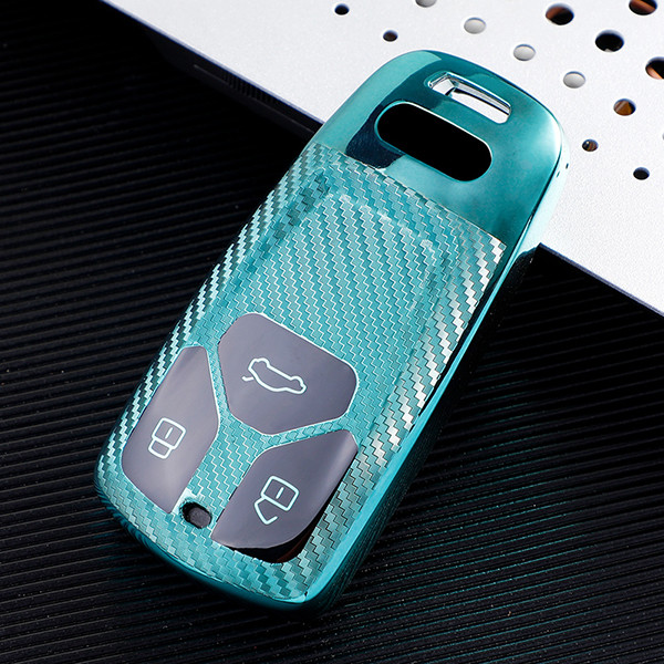 For Audi new Q7,TT,A4,3 button  TPUprotective key case, Transparent button , please choose the color
