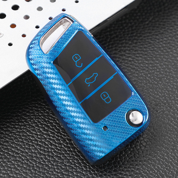 For VW  TPU protective key case, transparent button,  please choose the color