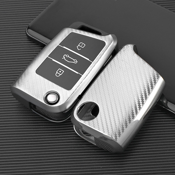 For VW  transparent button TPU protective key case please choose the color