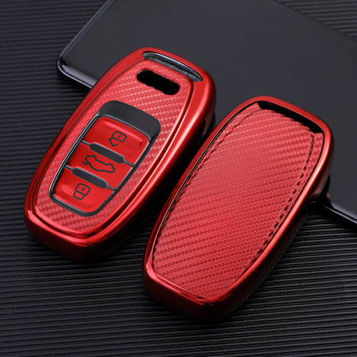 For Audi A4L A6L Q5 3 button TPU protective key case,please choose the color