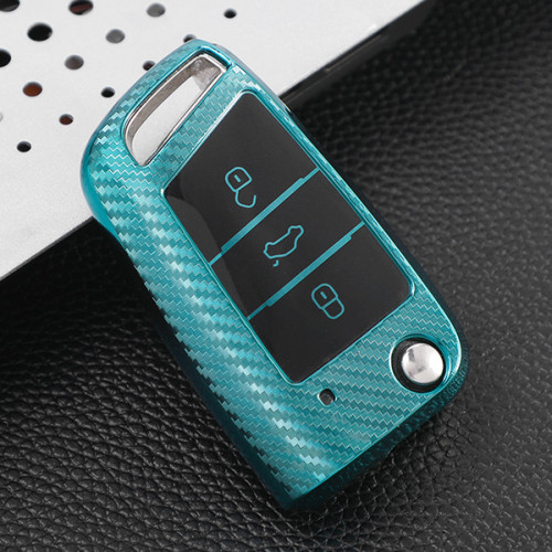 For VW  TPU protective key case, transparent button,  please choose the color