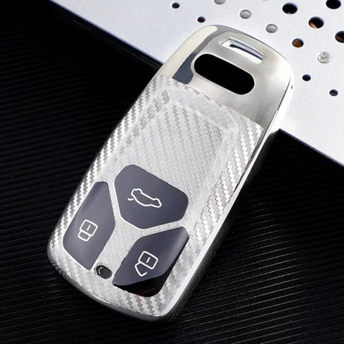 For Audi new Q7,TT,A4,3 button  TPUprotective key case, Transparent button , please choose the color