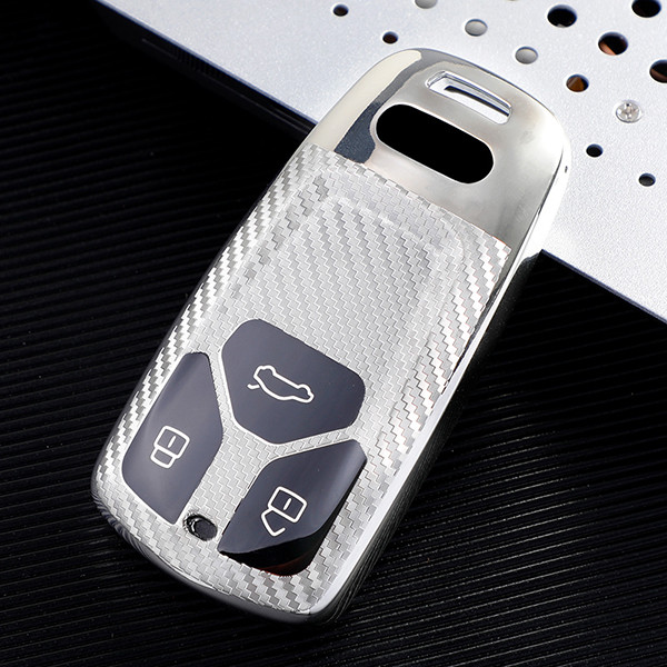 For Audi new Q7,TT,A4,3 button  TPUprotective key case, Transparent button , please choose the color