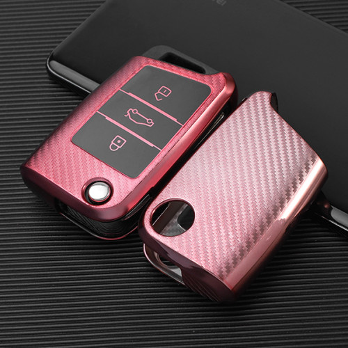 For VW  transparent button TPU protective key case please choose the color