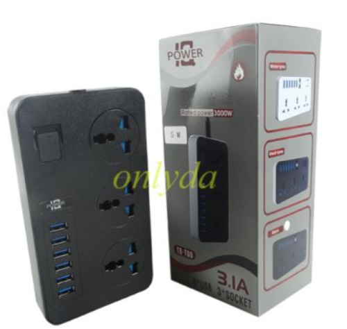 For Multifunctional power strip without timing function，Cable length 5 M