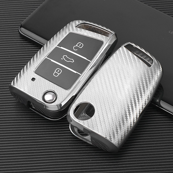 For VW  TPU protective key case, transparent button,  please choose the color
