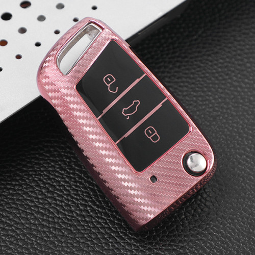 For VW  TPU protective key case, transparent button,  please choose the color