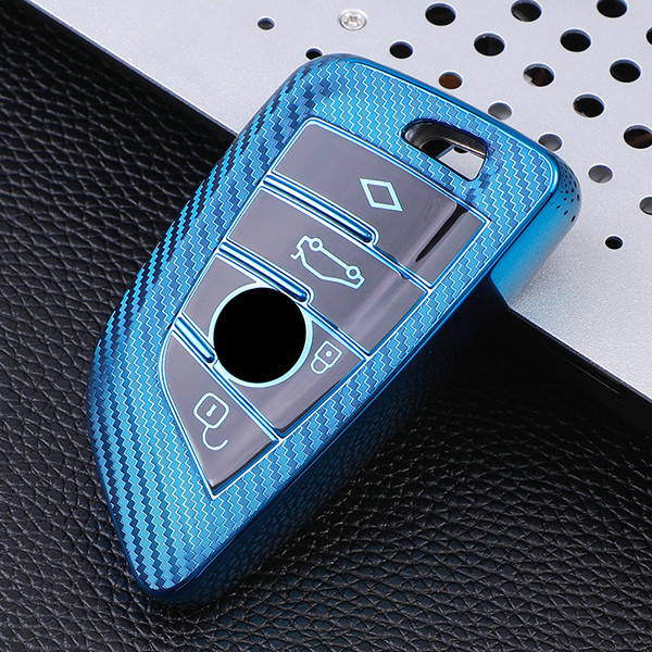 For BMW X5,X6 4 button TPU protecive key case , transparent button，please choose the color