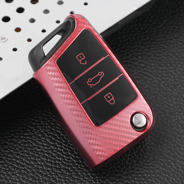 For VW  transparent button TPU protective key case please choose the color