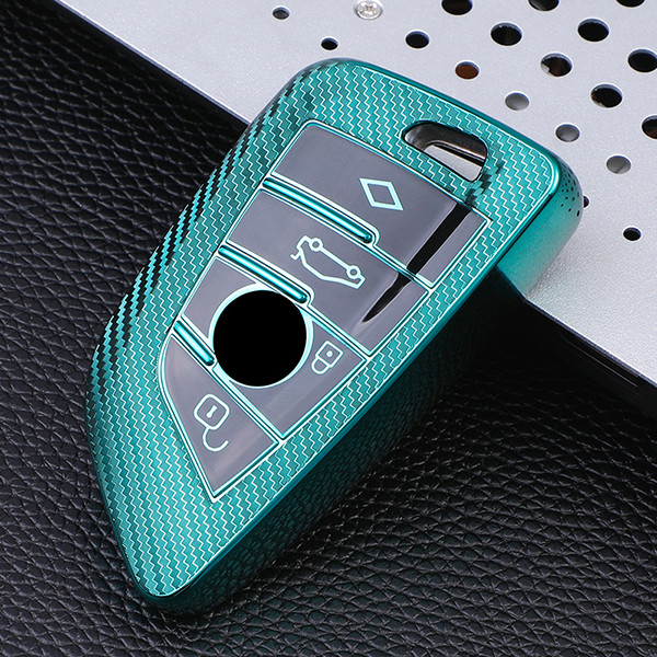 For BMW X5,X6 4 button TPU protecive key case , transparent button，please choose the color