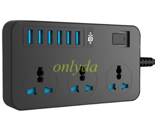 For Multifunctional power strip without timing function，Cable length 5 M