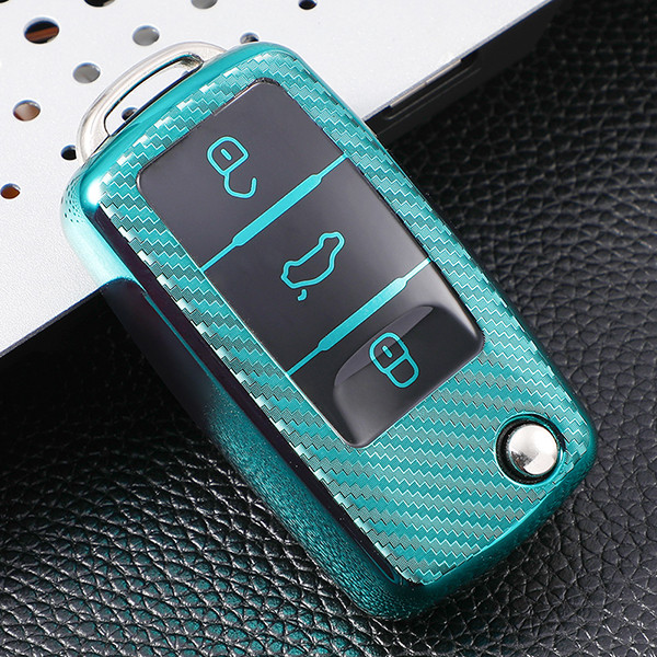 For VW 3 transparent button TPU protective key case please choose the color