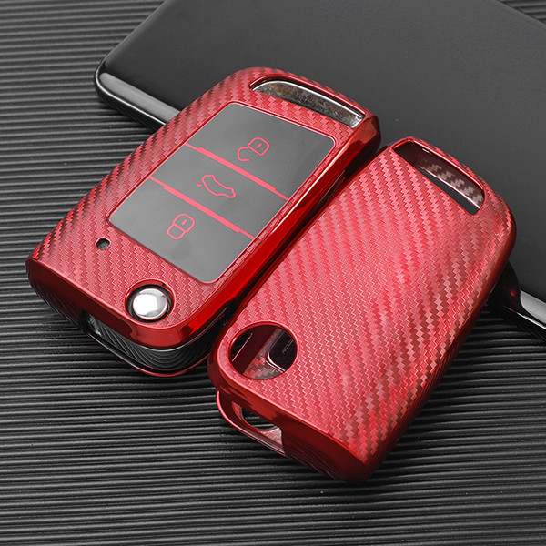 For VW  TPU protective key case, transparent button,  please choose the color