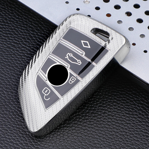 For BMW X5,X6 4 button TPU protecive key case , transparent button，please choose the color