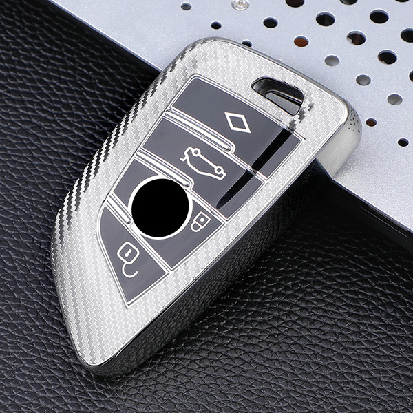 For BMW X5,X6 4 button TPU protecive key case , transparent button，please choose the color