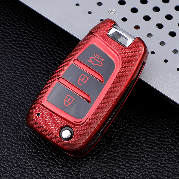 For Hyundai Elantra TPU protective key case, Transparent button, please choose the color