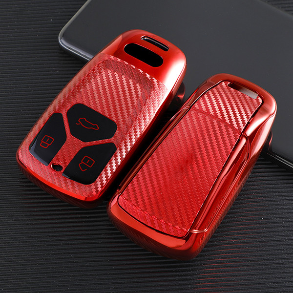 For Audi new Q7,TT,A4,3 button TPU protective key case,please choose the color