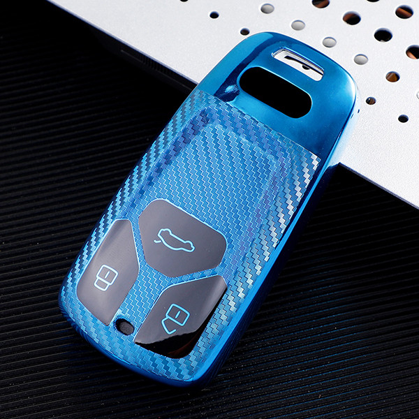 For Audi new Q7,TT,A4,3 button  TPUprotective key case, Transparent button , please choose the color