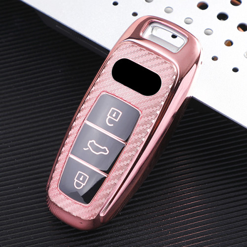 For Audi A8/A6 /A6L/ A8L/ A7/ A8  Transparent button,  3 button TPU protective key case,please choose the color