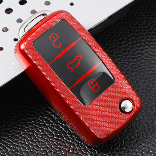For VW 3 transparent button TPU protective key case please choose the color