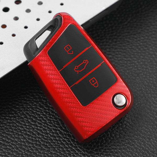 For VW  transparent button TPU protective key case please choose the color