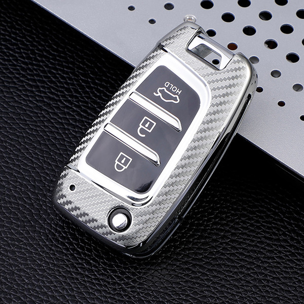 For Hyundai Elantra TPU protective key case, Transparent button, please choose the color