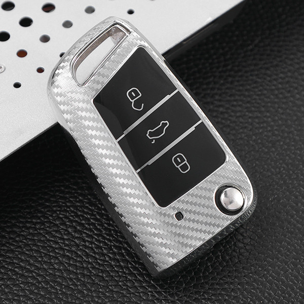 For VW  TPU protective key case, transparent button,  please choose the color