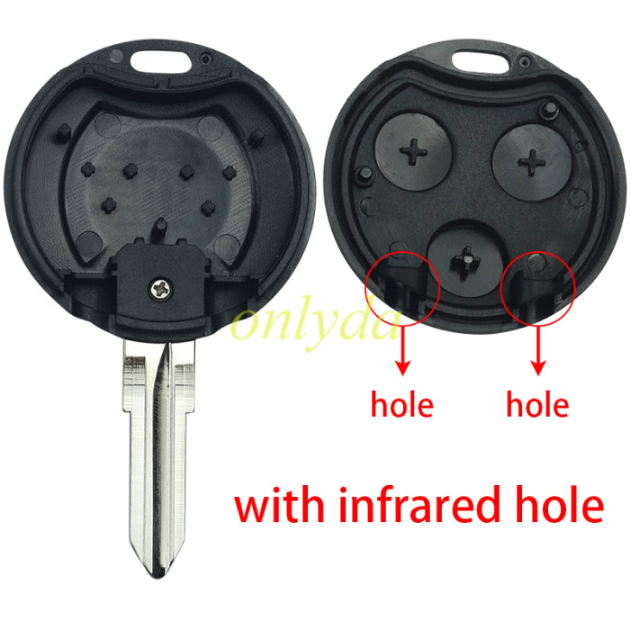 For  Benz 3 button remote 【not hot saler, pay attention key blank with infrared hole】