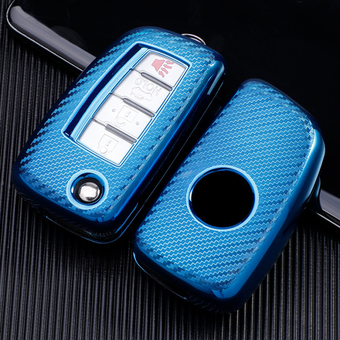 For Nissan 3 button transparent button  TPU protective key case please choose the color