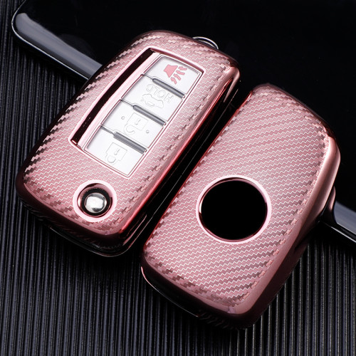 For Nissan 3 button transparent button  TPU protective key case please choose the color