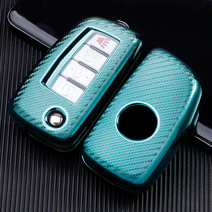 For Nissan 3 button transparent button  TPU protective key case please choose the color