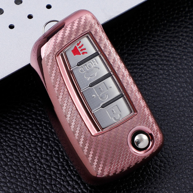 For Nissan 3 button transparent button TPU protective key case please choose the color