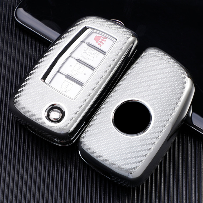 For Nissan 3 button transparent button  TPU protective key case please choose the color