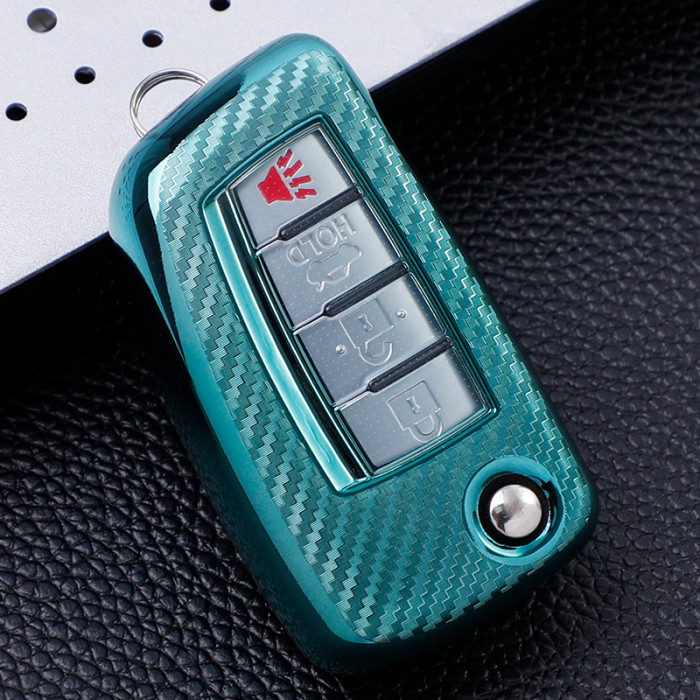 For Nissan 3 button transparent button  TPU protective key case please choose the color