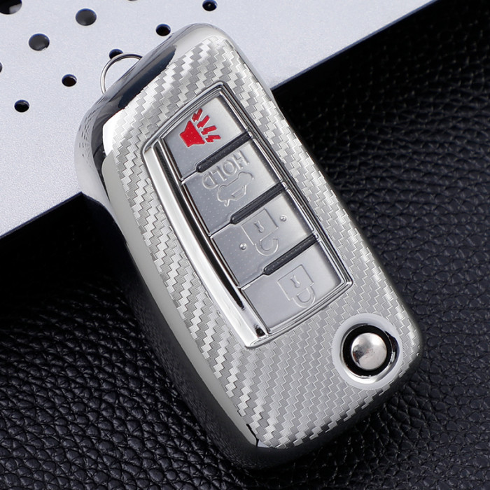 For Nissan 3 button transparent button  TPU protective key case please choose the color