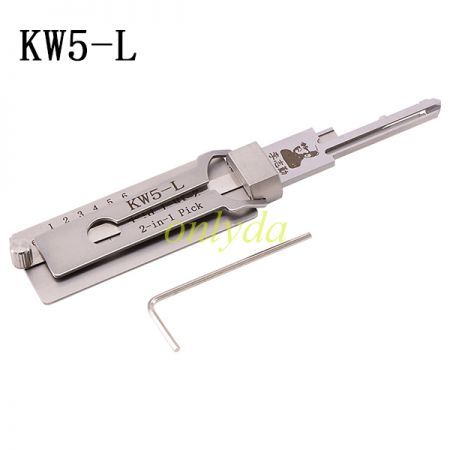 KW5-L lishi 2 in 1 decode and lockpick for KwiKset home lock