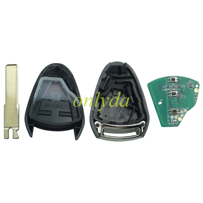 For Porsche remote key with 434mhz 48chip ,you can choose, 1 button, 2 button or 3 button